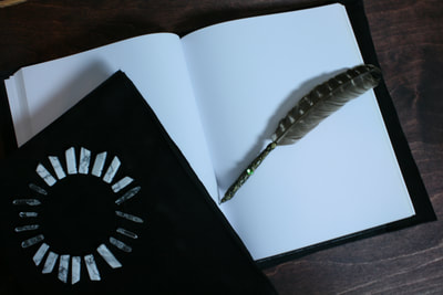 Book Cover - Quartz, Howlite, Leather